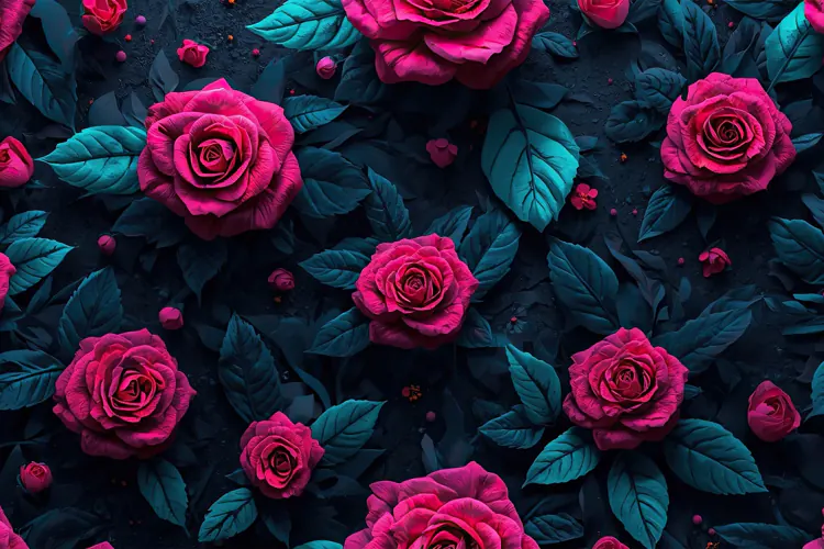 Dark Rose Flowers Background