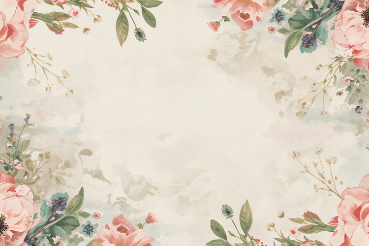 Watercolor Pink Floral Background