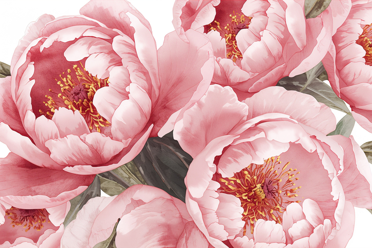 Pink Watercolor Flowers Background Wallpaper example image 1
