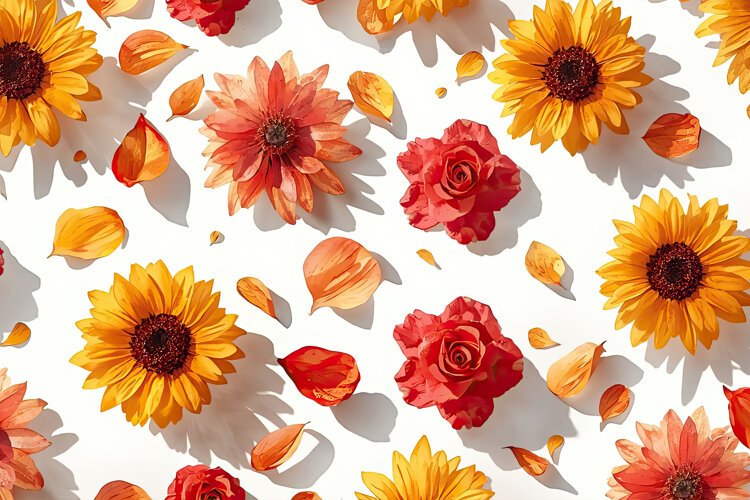 Watercolor Flowers Background example image 1