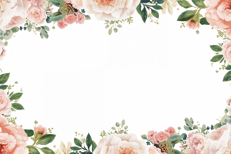 Watercolor Soft Pink Floral Background