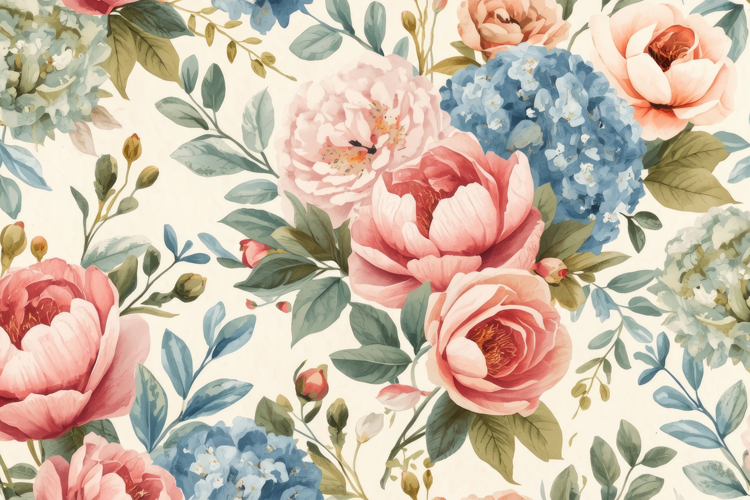 Soft Watercolor Floral Background