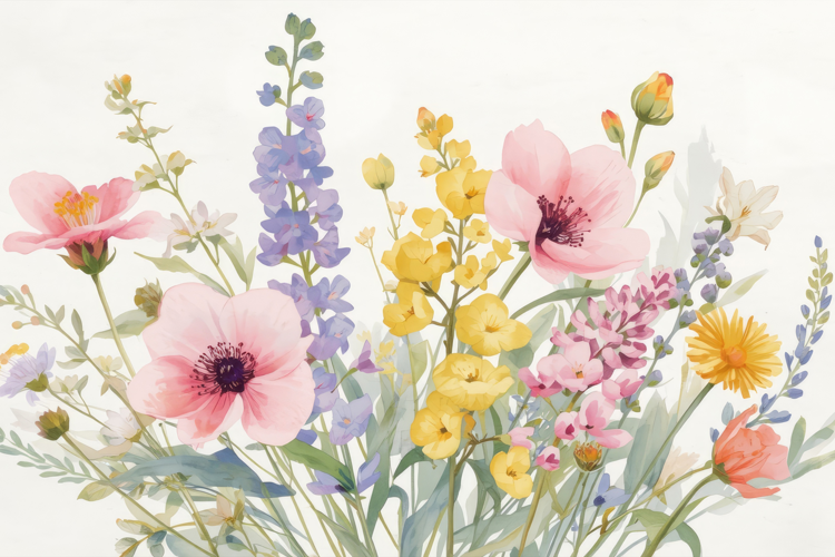 Soft Watercolor Floral Background