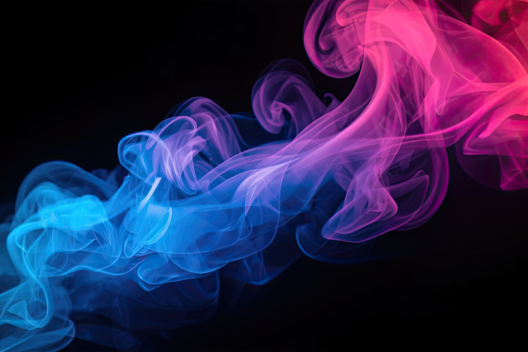 Blue Red Smoke Background