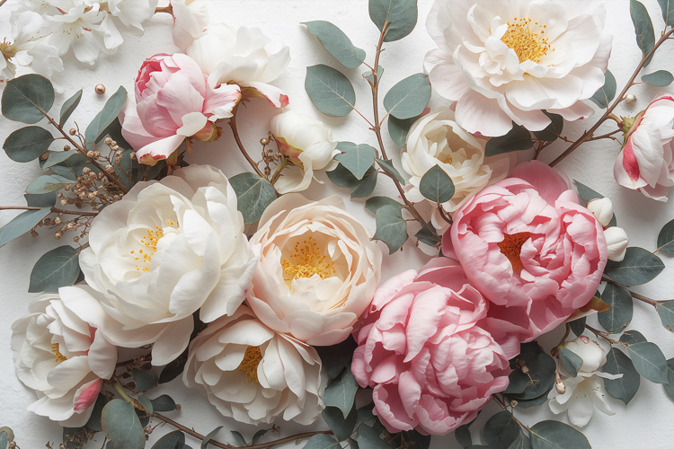 Soft Floral Border Background