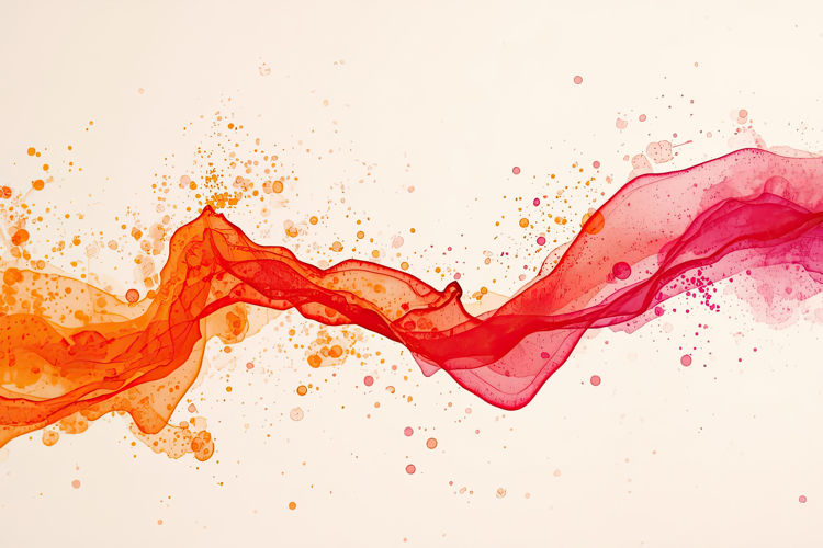 Red Orange Watercolor Background