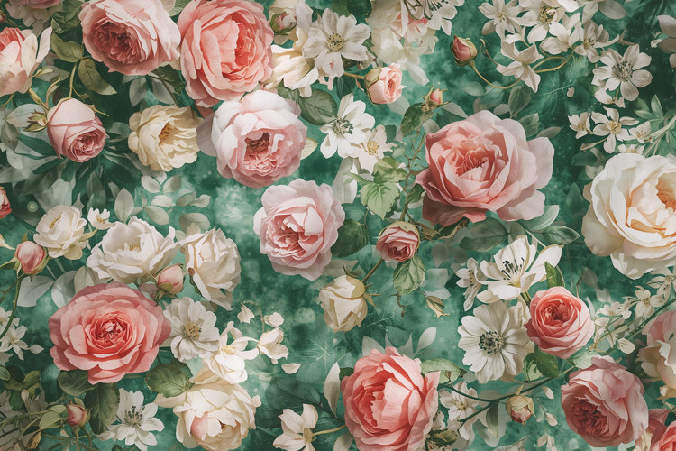 Floral Garden Background Wallpaper example image 1
