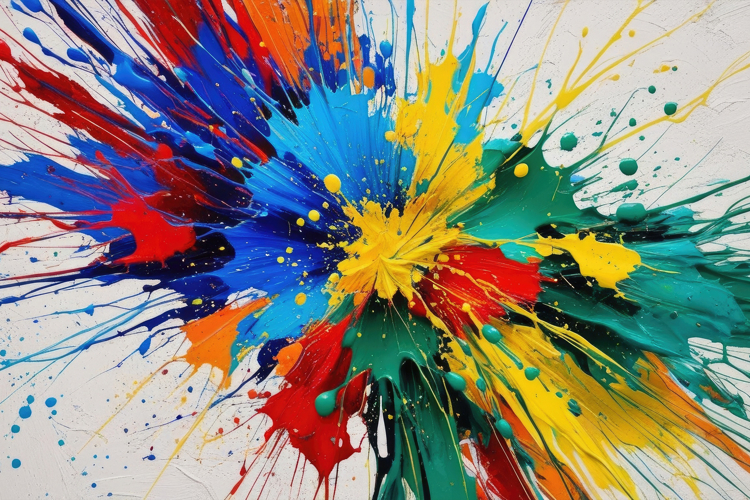 Explosive Abstract Paint Splatter Background Wallpaper