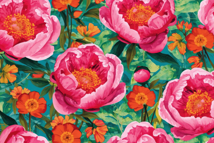 Watercolor Rose Floral Background