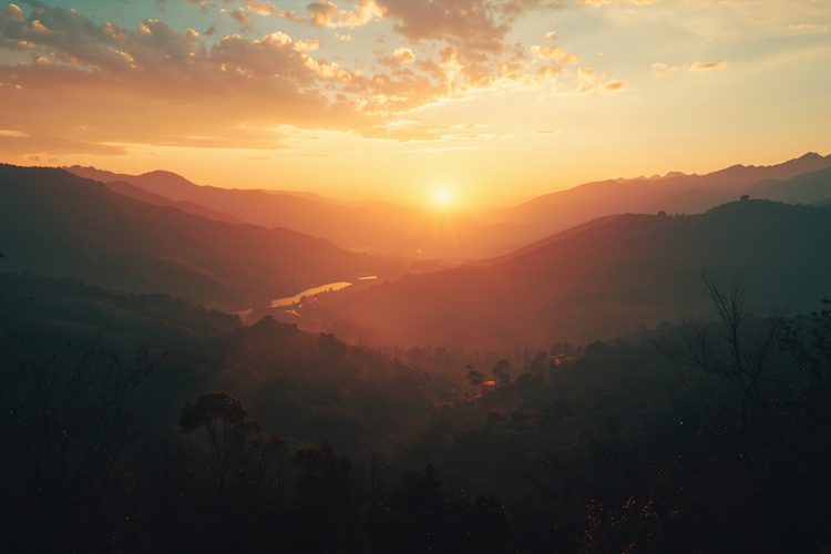Sunset Landscape Background Wallpaper example image 1