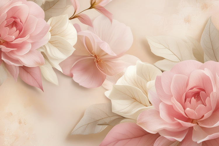 3D Floral Background Wallpaper