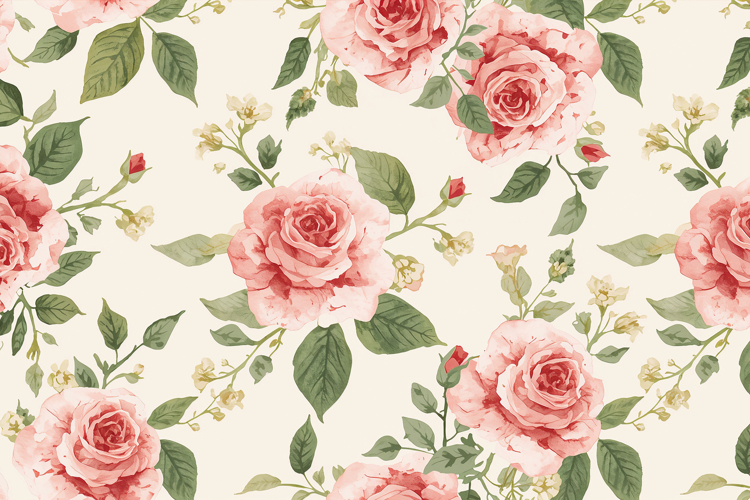 Watercolor Pink Floral Background