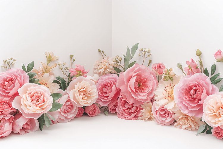 Pink Peach Floral Background