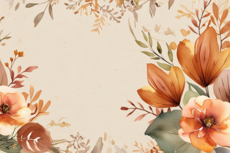 Watercolor Floral Background Wallpaper