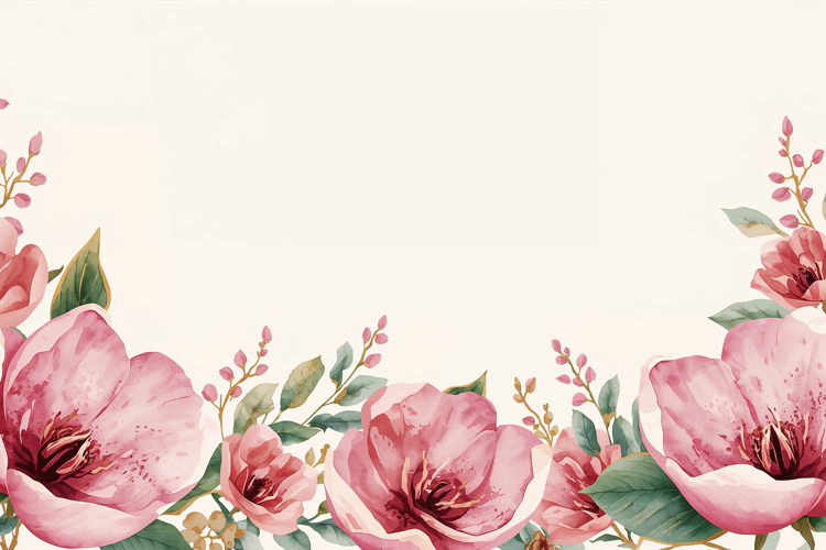 Pink Floral Background Wallpaper example image 1