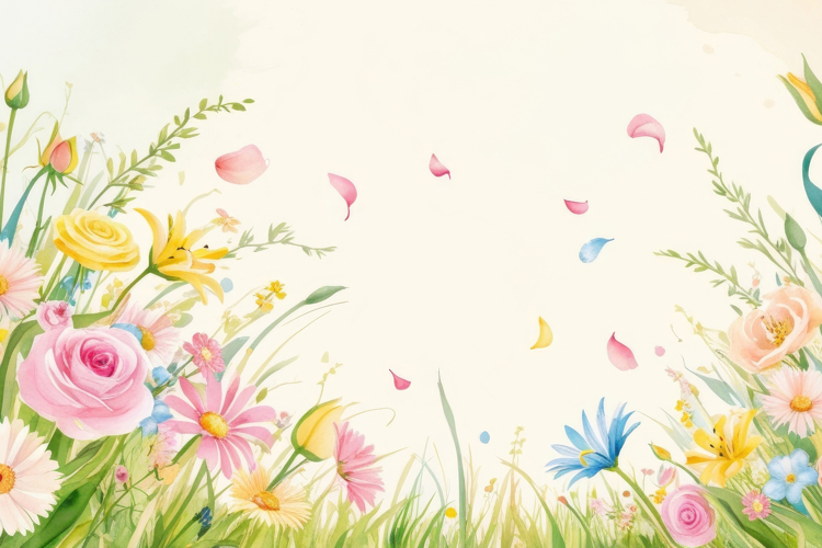 Watercolor Floral Background Wallpaper