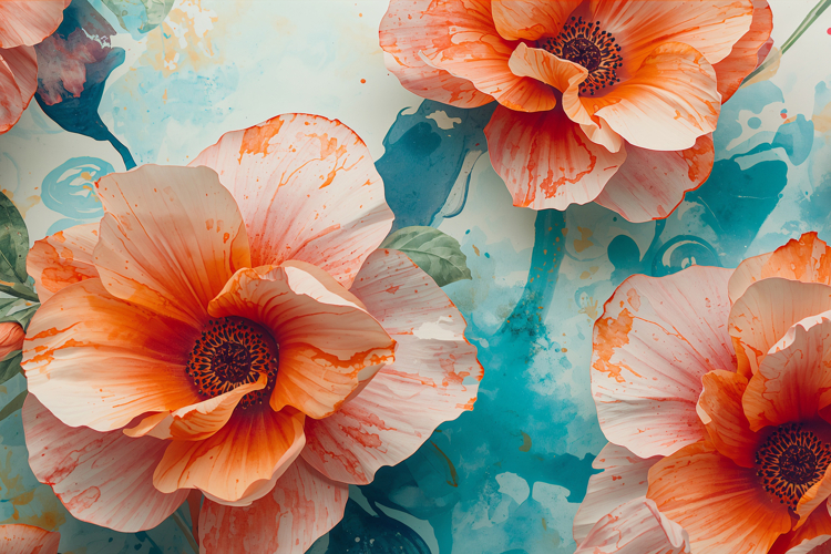 Orange Flower Background Wallpaper example image 1