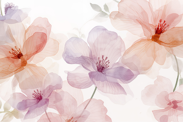 Transparent Floral Background Wallpaper example image 1