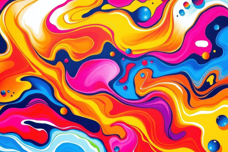 Colorful Liquid Paint Background