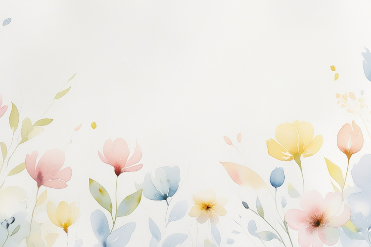 Watercolor Floral Background Wallpaper