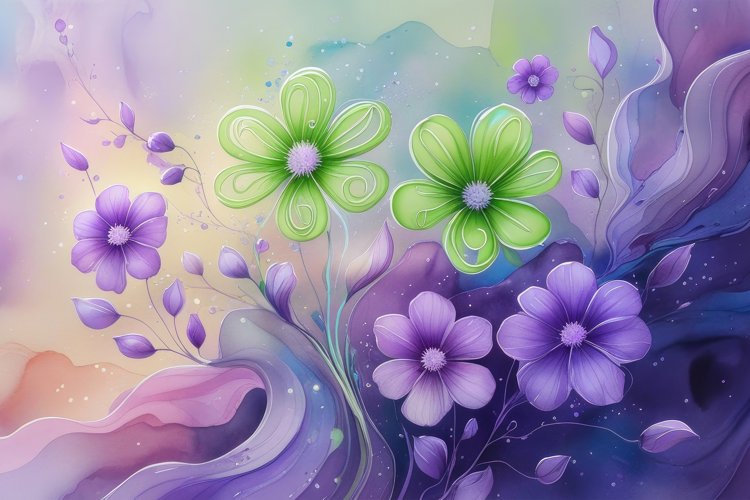 Watercolor Floral Background Wallpaper