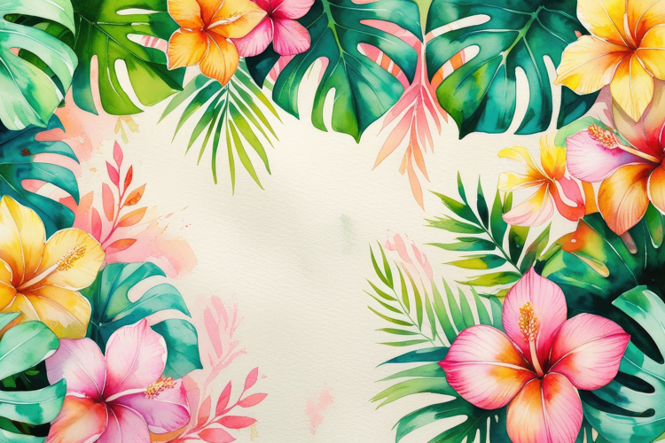 Watercolor Floral Background Wallpaper