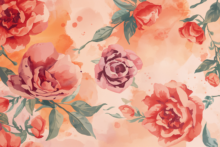 Watercolor Floral Background Wallpaper