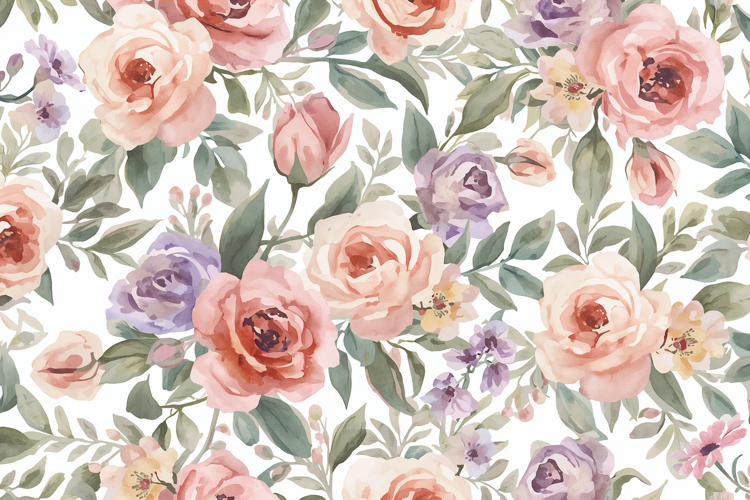 Watercolor Soft Floral Background