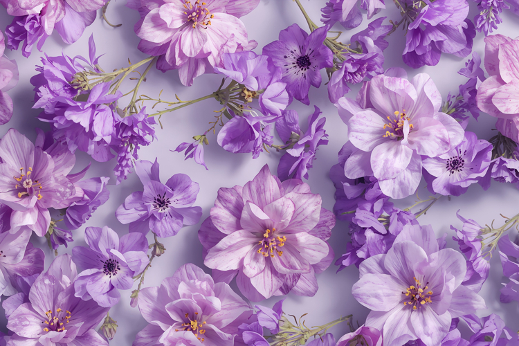 Purple Floral Background Wallpaper example image 1