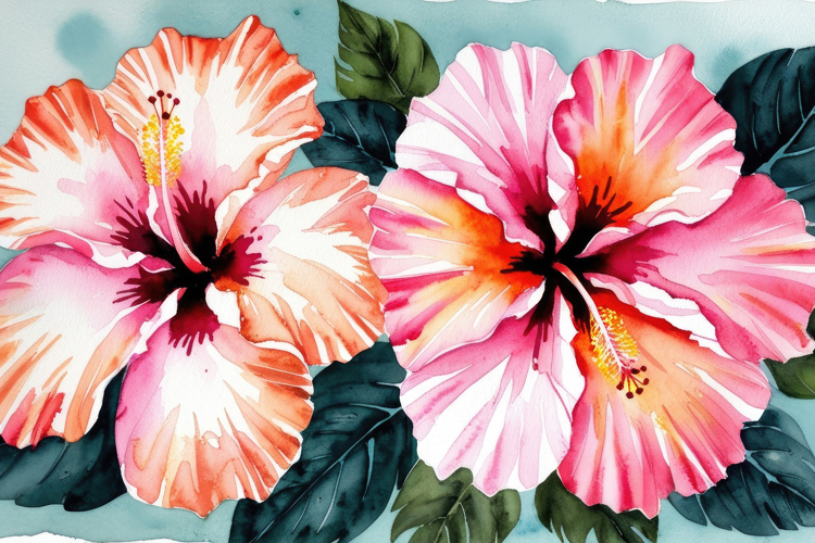 Watercolor Floral Background Wallpaper