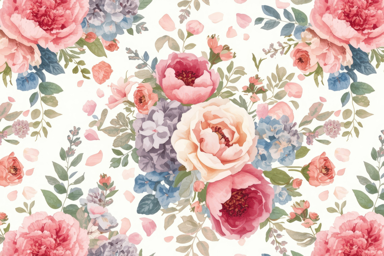 Soft Watercolor Floral Background