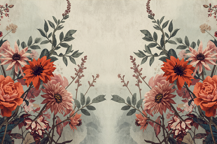 Classic Floral Background Wallpaper example image 1