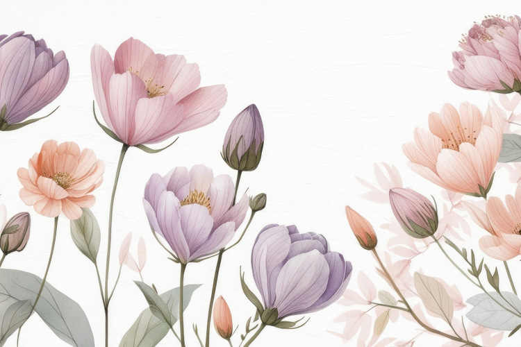 Watercolor Floral Background Wallpaper