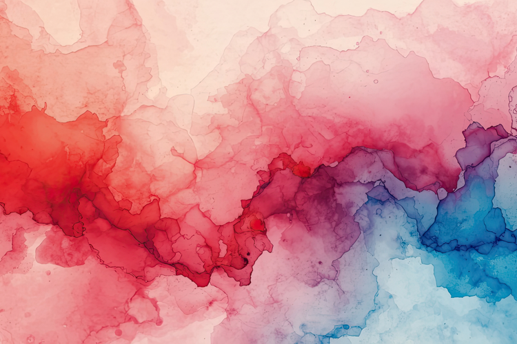 Red Blue Watercolor Background