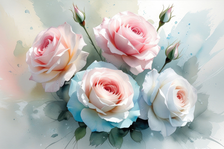 Watercolor Floral Background Wallpaper