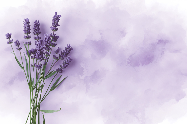 Lavender Branch With Name Space Background Wallpaper example image 1