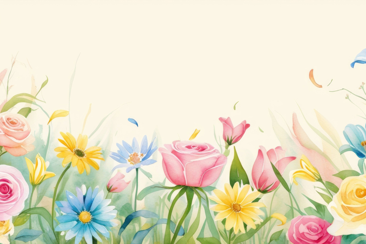 Watercolor Floral Background Wallpaper