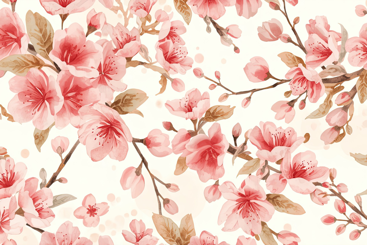 Pink Watercolor Floral Background