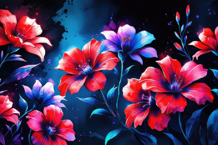 Watercolor Floral Background Wallpaper