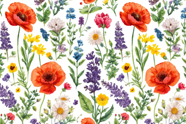 Colorful Watercolor Floral Background