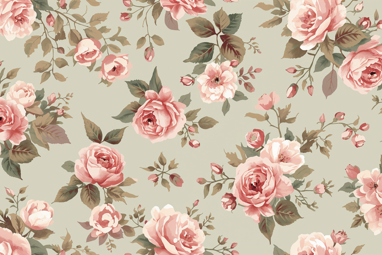 Pink Watercolor Floral Background Wallpaper example image 1
