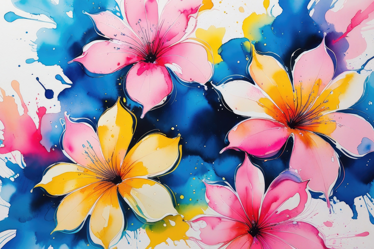 Watercolor Floral Background Wallpaper