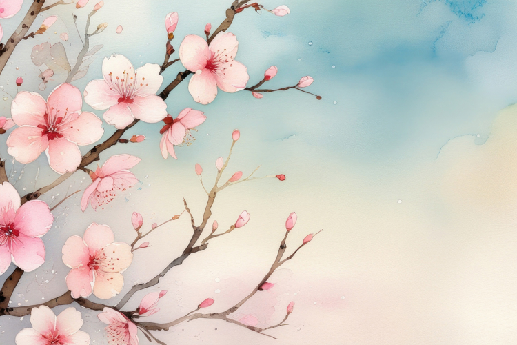 Watercolor Floral Background Wallpaper