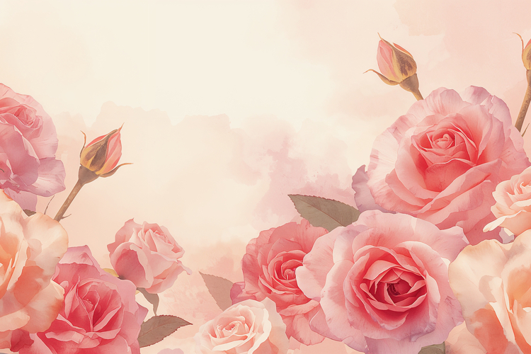Watercolor Floral Background Wallpaper