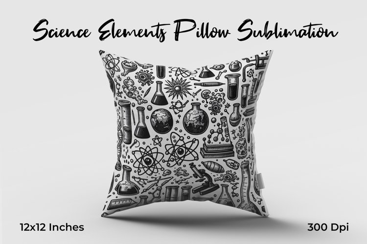 Science Elements Pillow Sublimation example image 1