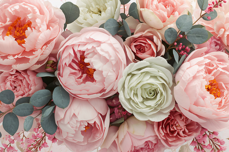 Closeup Of Soft Color Floral Background