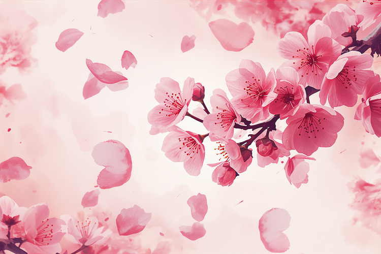 Pink Blossom Floral Background