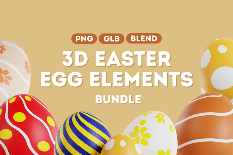 Colorful Easter Eggs 3D Pack