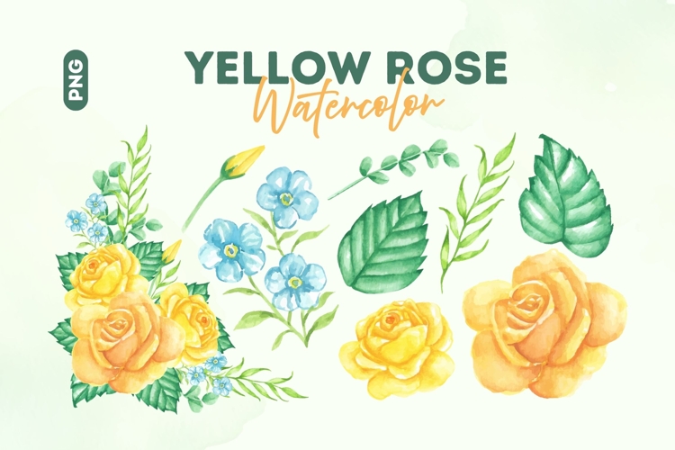 Watercolor Rose Clipart Image 2