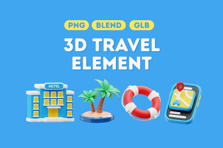 Holiday Adventure 3D Icons Pack 3